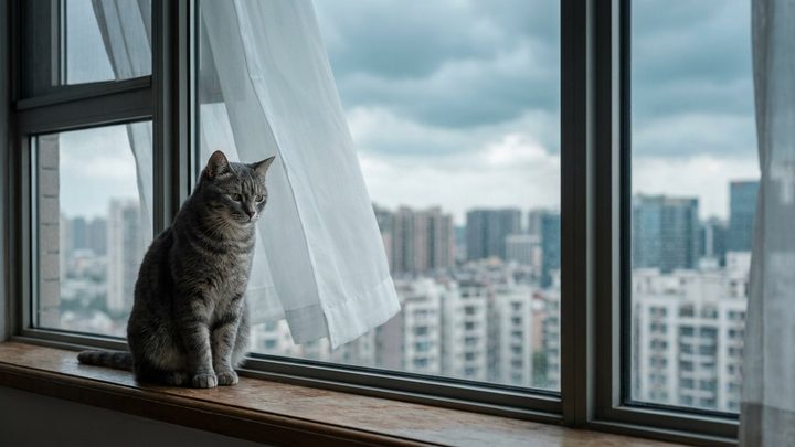 Кошка и открытое окно летом: синдром высотного падения и защитные сетки